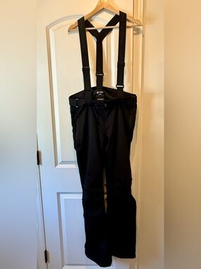 Chamonix Women’s M Black Insulated Snow Pants with Adjustable Suspenders